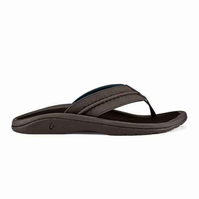 Olukai Men's Hokua Flip Flop - Dark Wood US432-790